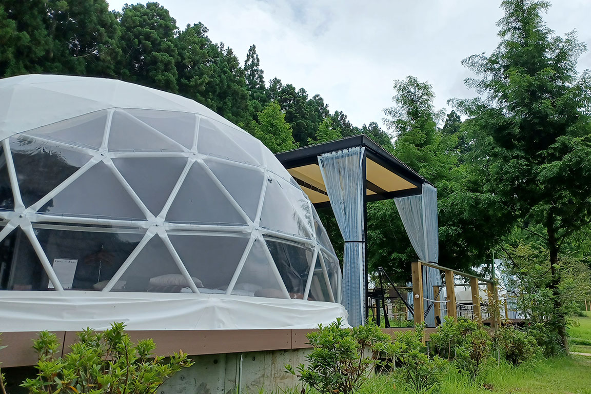 Glamping dome