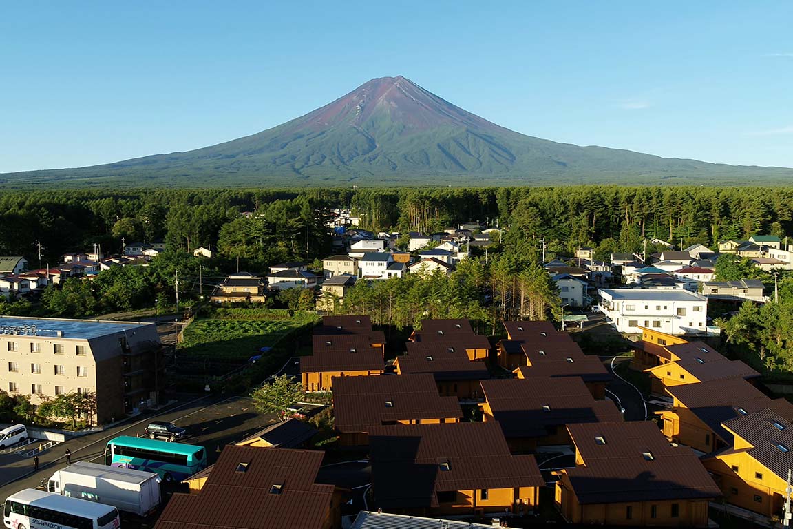 富士山の麓のリゾートログハウス