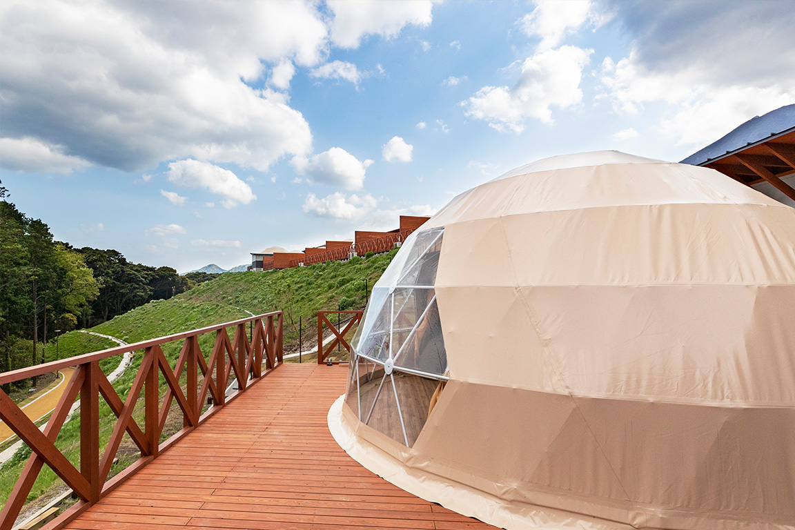 [Dogs allowed] Grancia Dome Type Dog (6m dome tent, private dog run included)