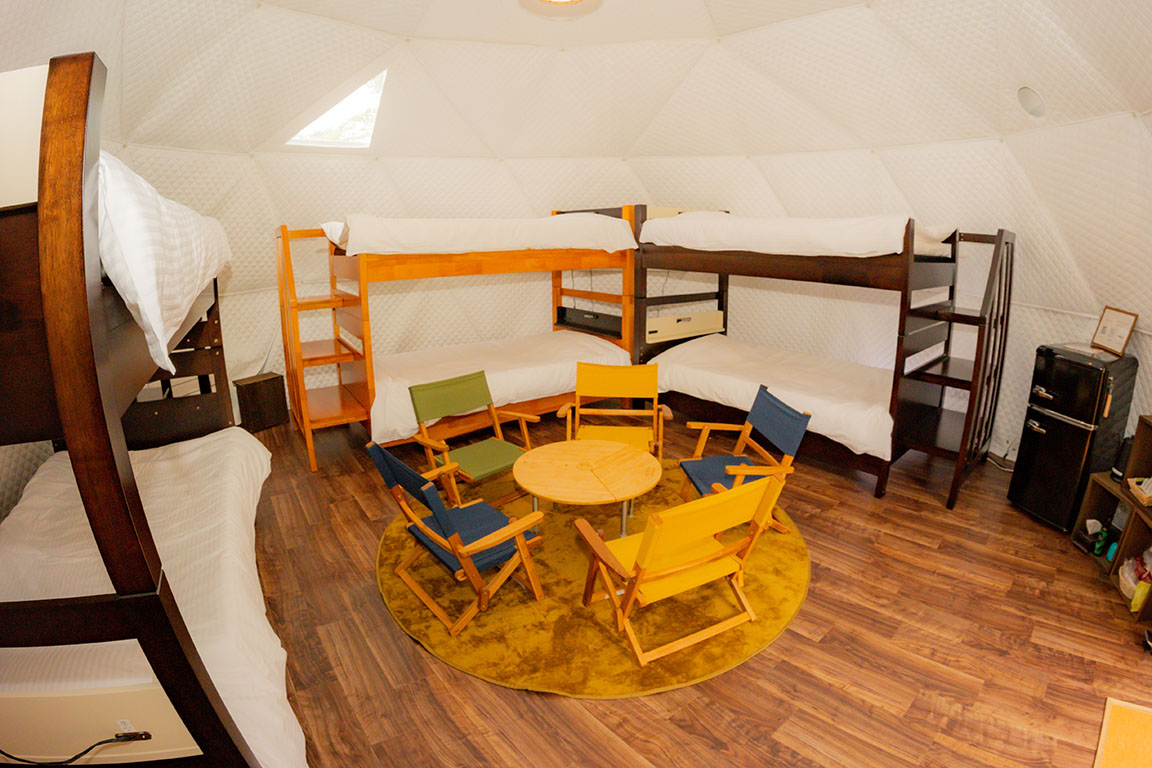 [XNUMX] Dome tent bunk beds x XNUMX