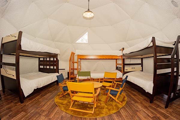 [XNUMX] Dome tent bunk beds x XNUMX