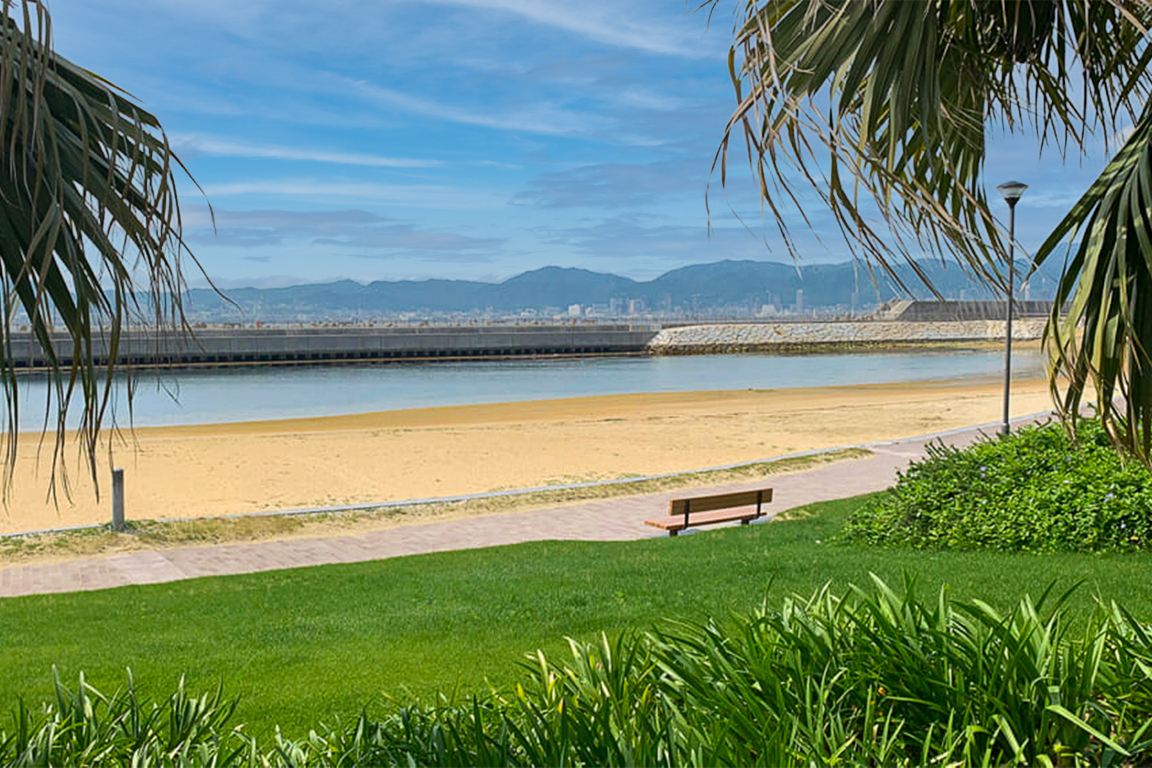 Ocean view overlooking the cityscape of Kobe