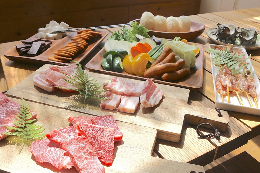 グランピングBBQディナー「Sコース」