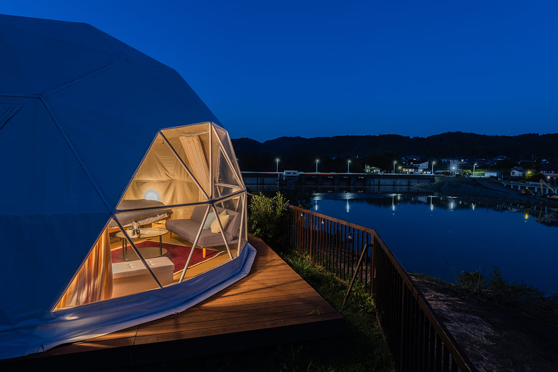 <Limited to 1 group> Lakeside Retreat Glamping Kameyama Onsen [Chiba]