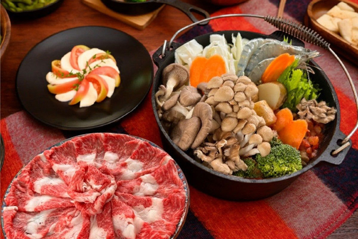 Omi beef hotpot menu [October to end of March]