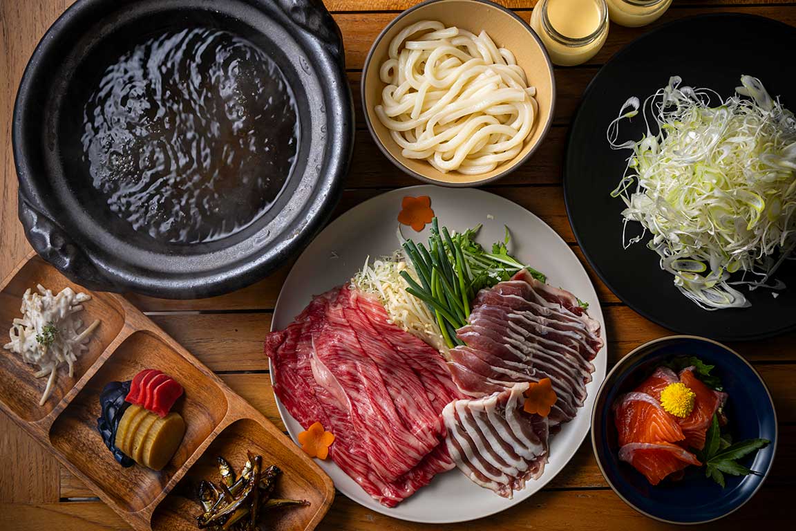 Omi beef and Omi duck shabu-shabu