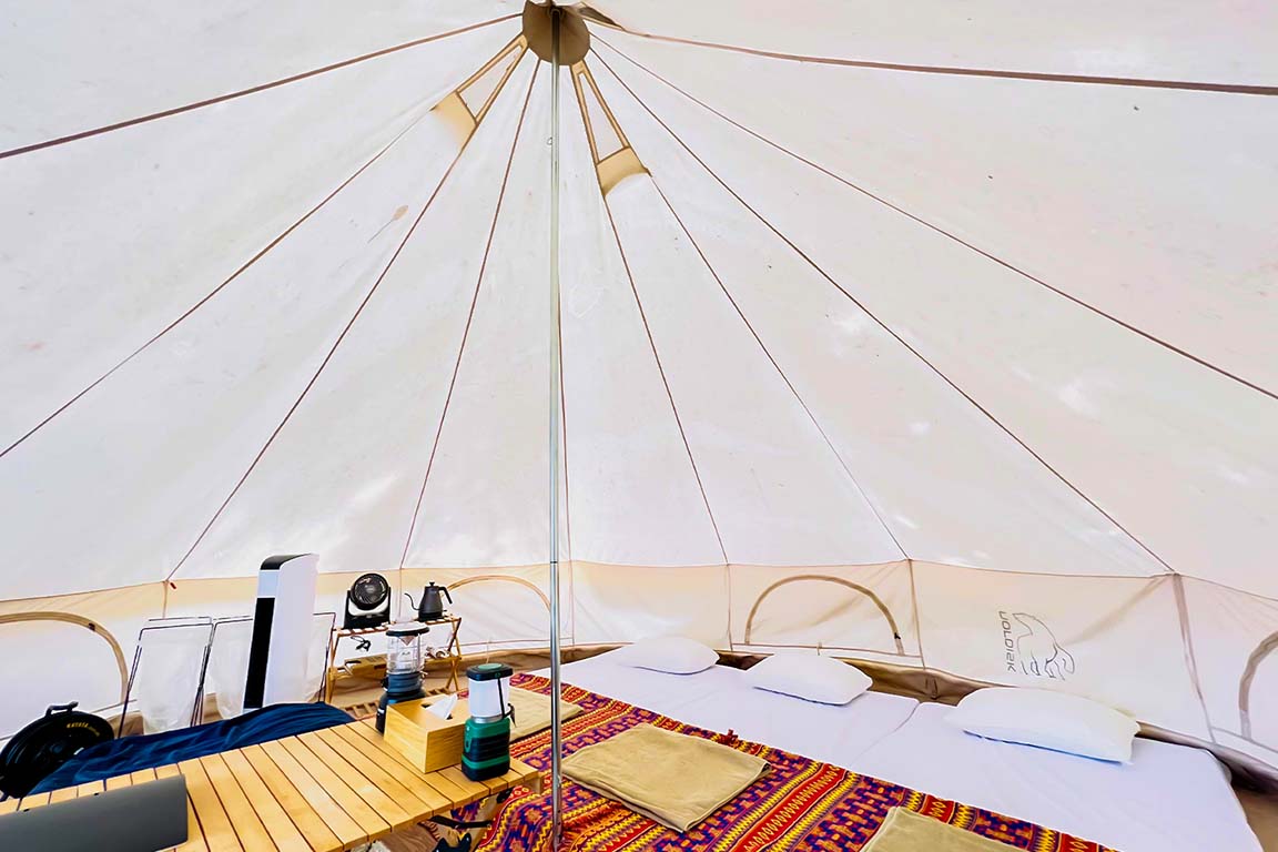 Spacious and comfortable tent