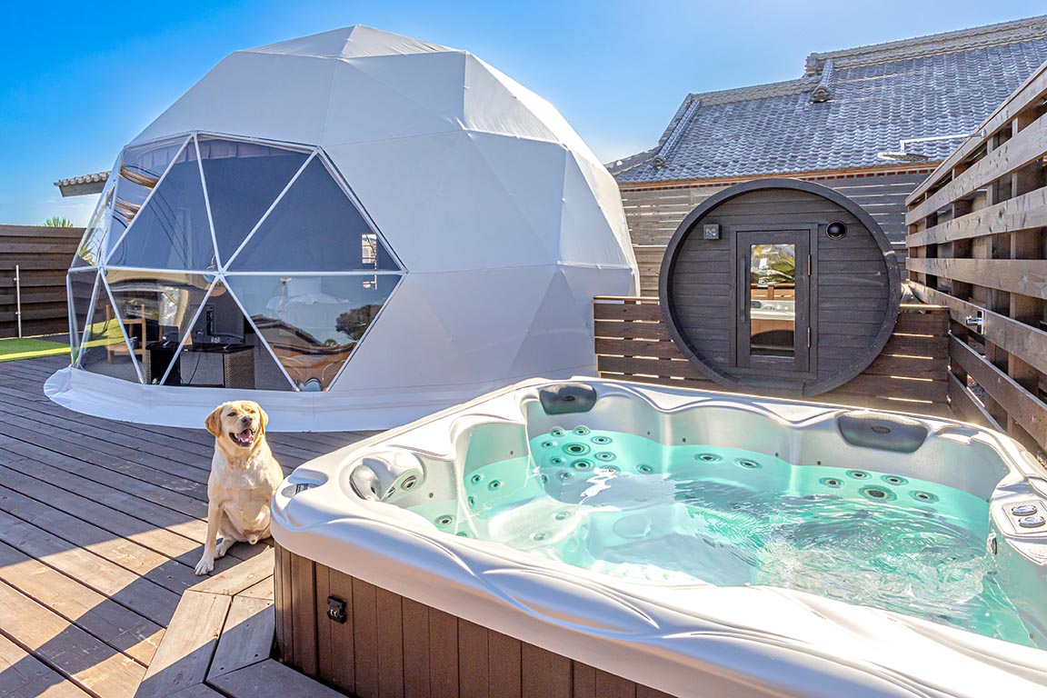 [Dogs allowed/Dedicated dog run included] Dog Premium Dome