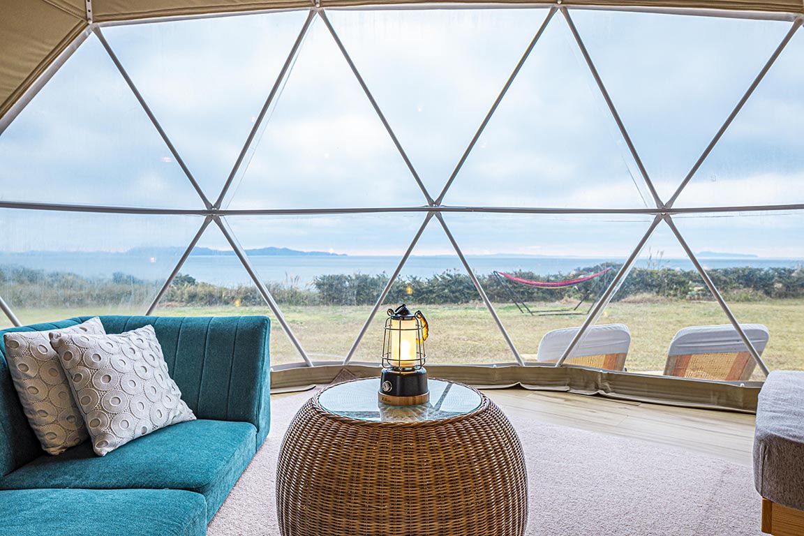 Glamping dome