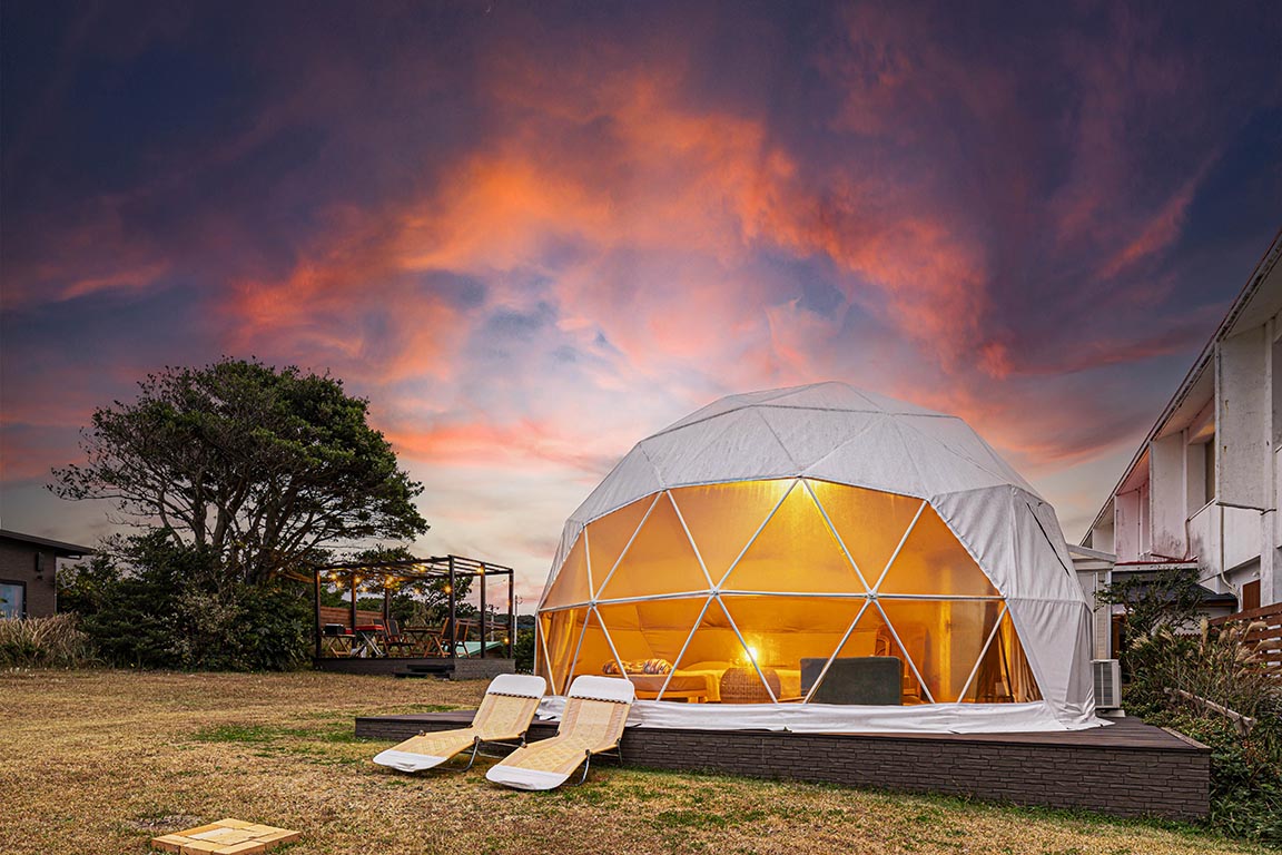 Glamping dome