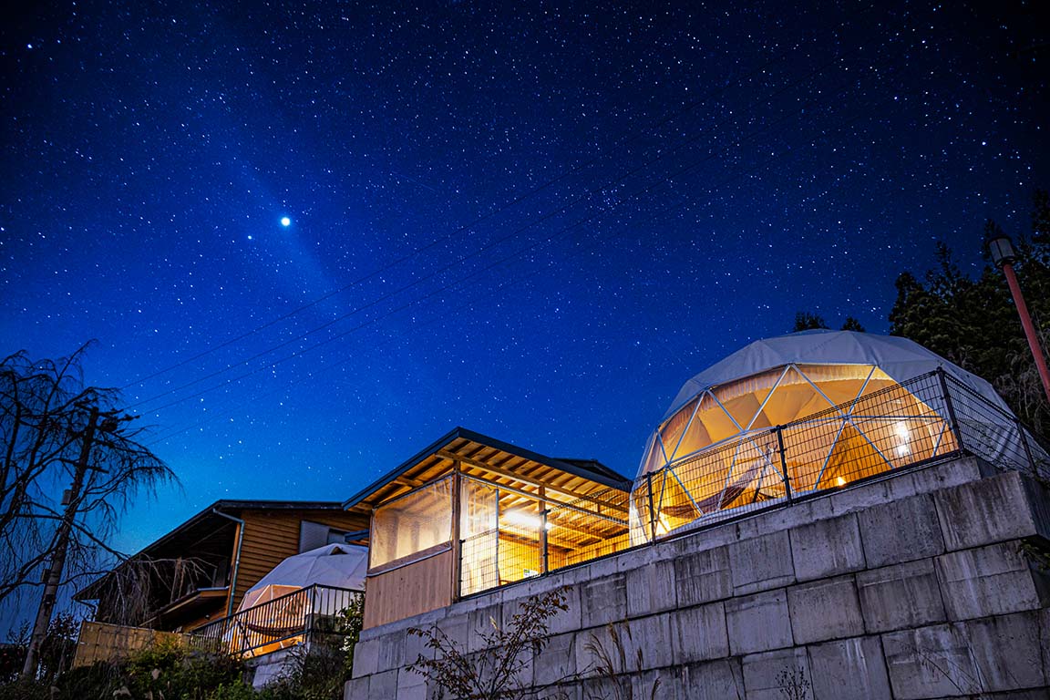 Glamping dome