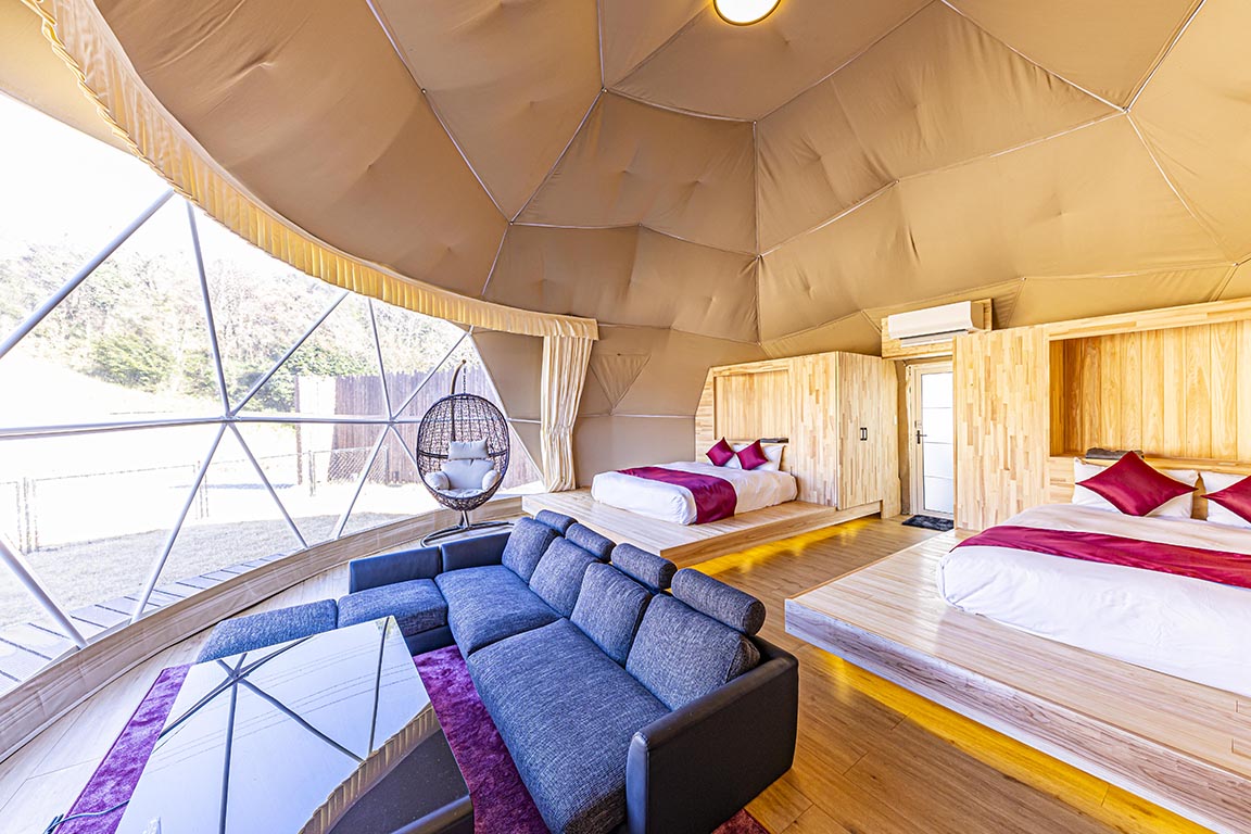 Glamping dome