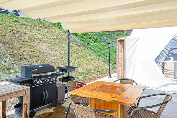 個別のBBQスペース完備