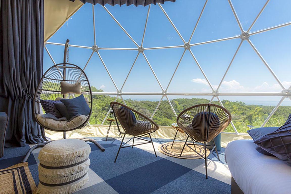 Glamping dome