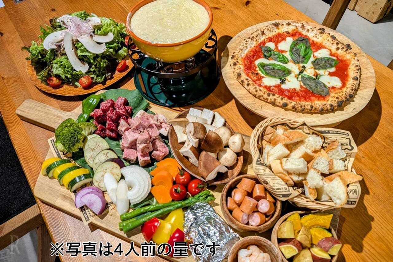 溢れるほどの濃厚チーズフォンデュ