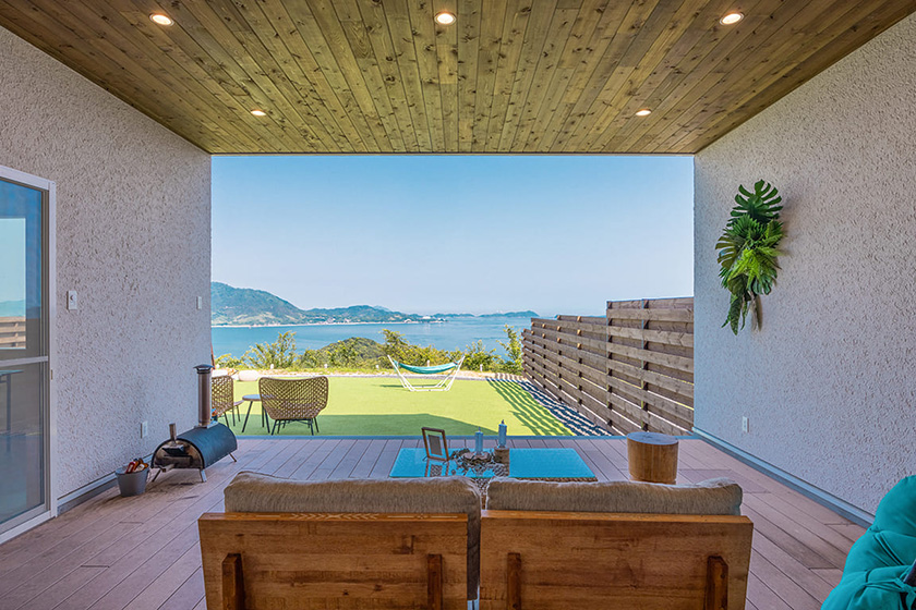 Lemon Farm Glamping Shimanami客房的景观
