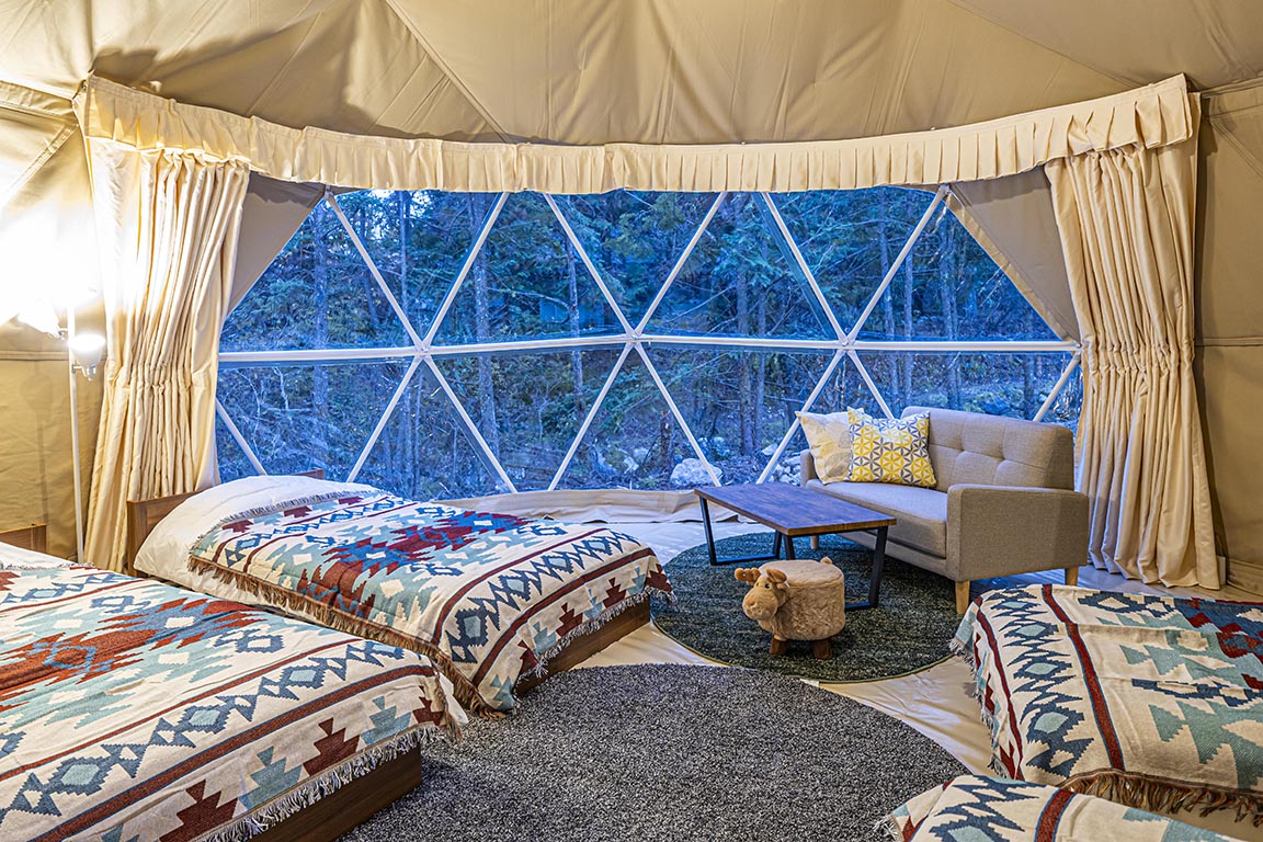 Glamping dome