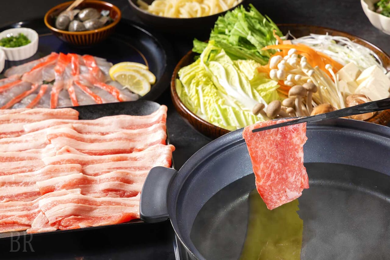 和牛＆金目鯛のしゃぶしゃぶコース