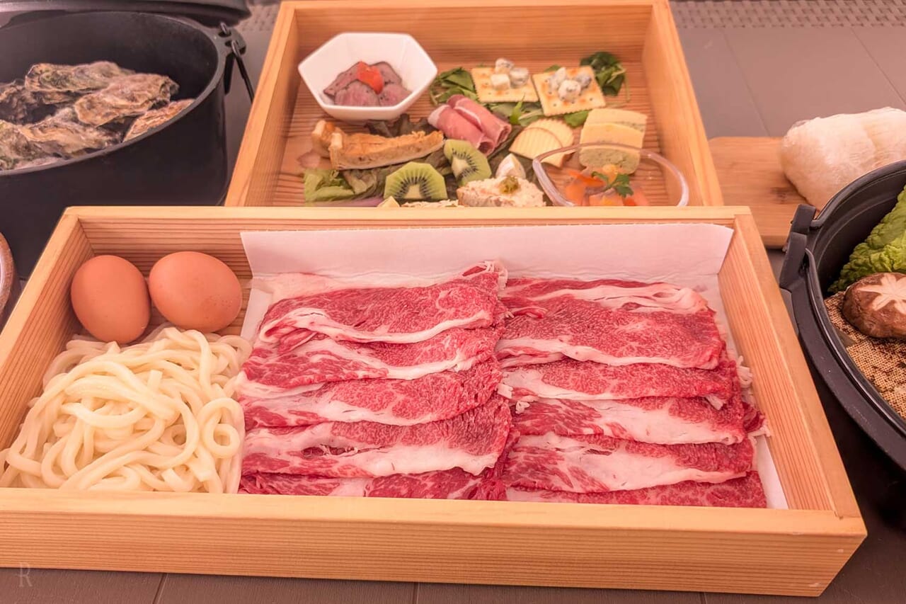 《冬季限定》鹿児島県産の黒毛和牛をつかった 「特製すき焼き鍋」