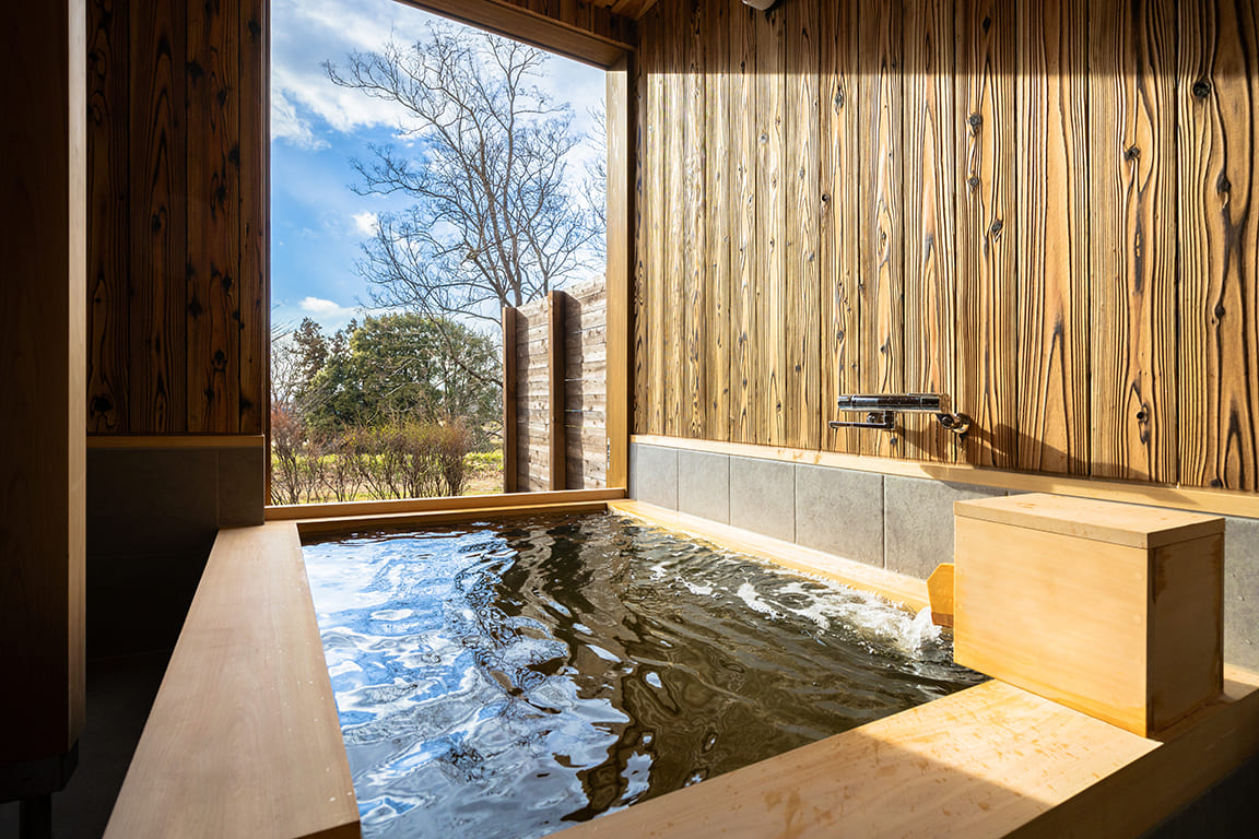 Private hot spring in every room