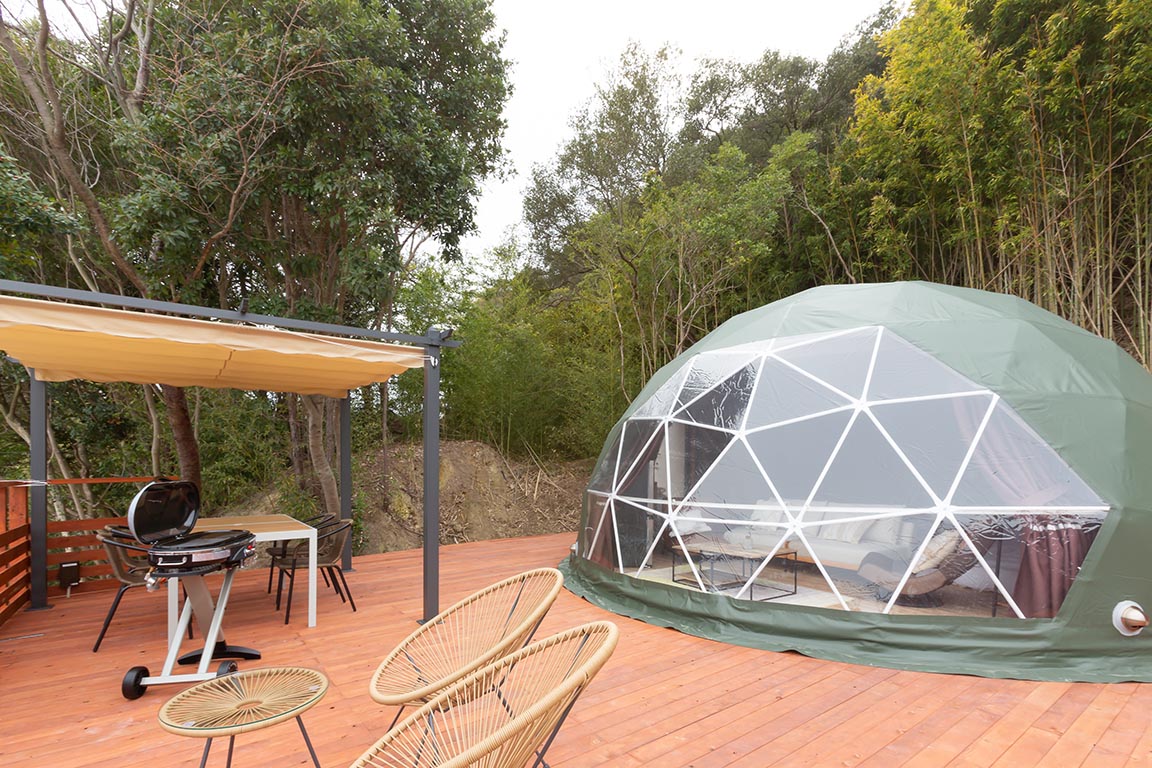Ocean Dome with outdoor sauna