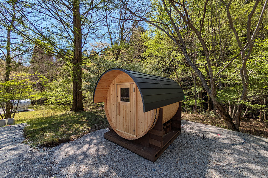 private barrel sauna