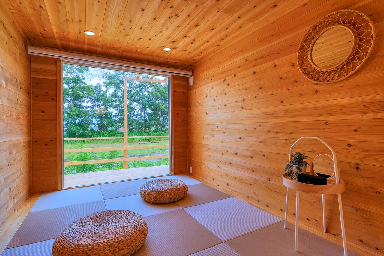 【和室部屋】タイニーハウス【Alba】定員3名〈テントサウナ付き〉