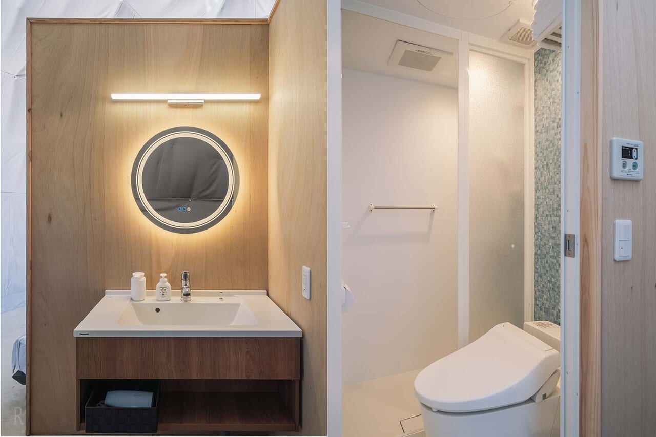 個別のトイレ・シャワー完備