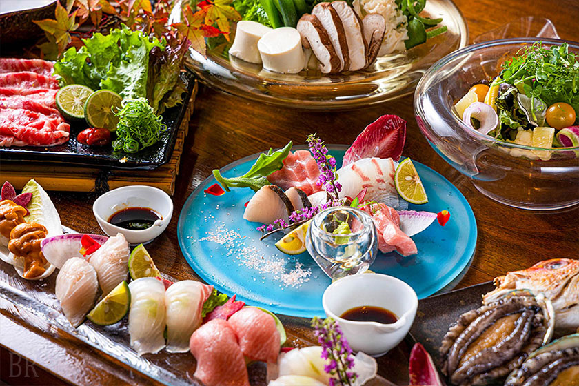 日本海の旬の食材を使用した京会席