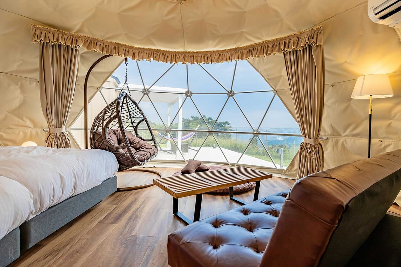 6mドームテント（ペット可）ドッグラン付き