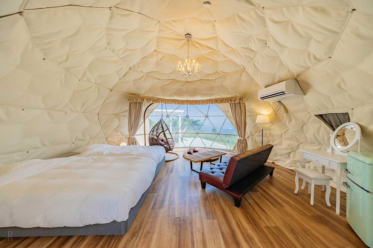 6mドームテント（ペット可）ドッグラン付き