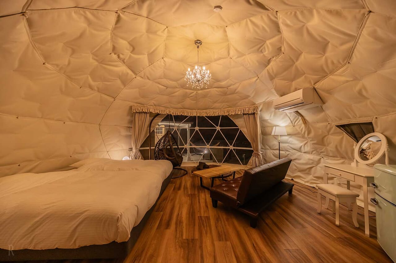 6mドームテント（ペット可）ドッグラン付き