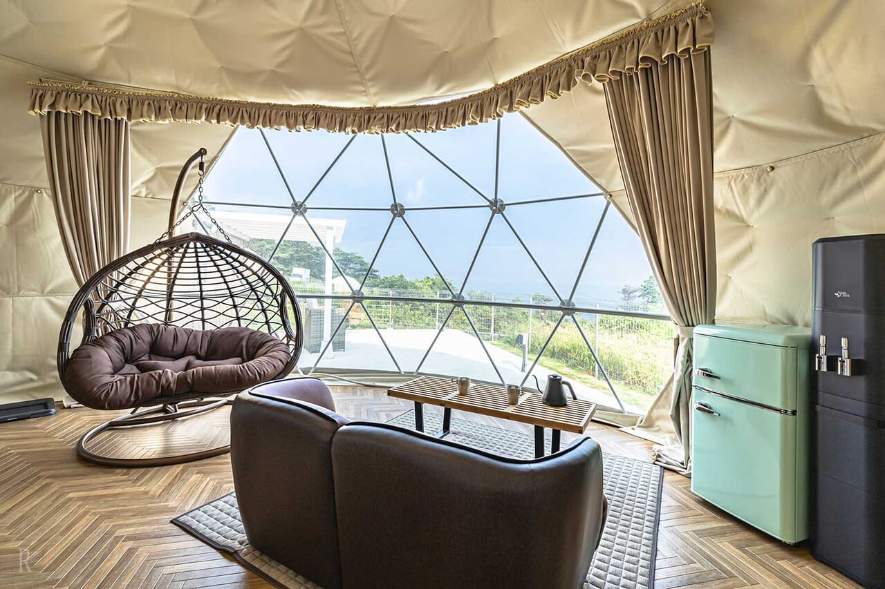 7mドームテント（ペット可）ドッグラン付き