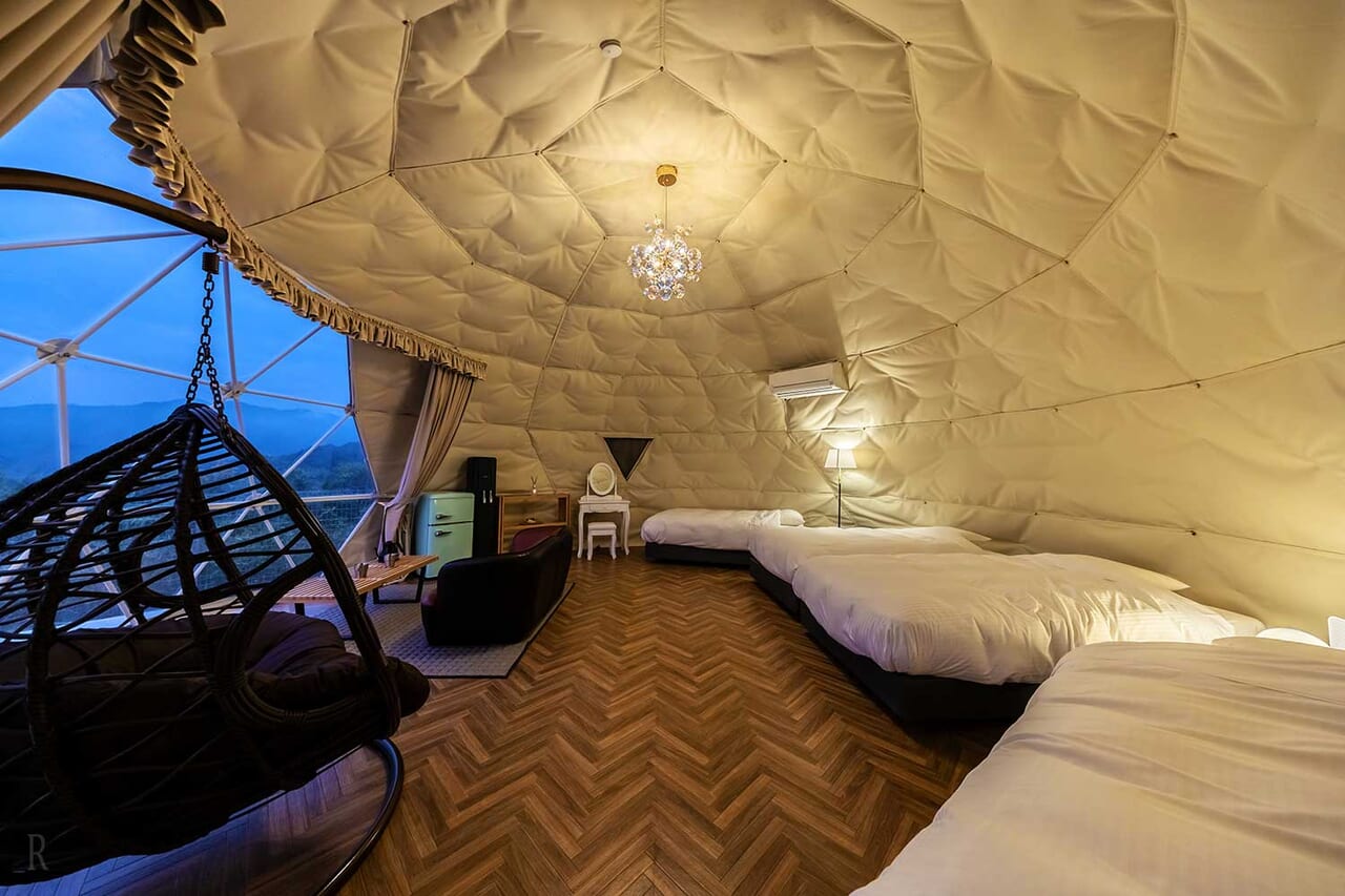 7mドームテント（ペット可）ドッグラン付き