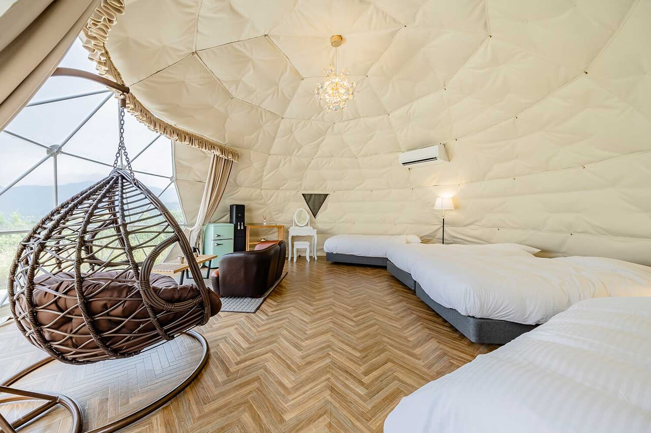 7mドームテント（ペット可）ドッグラン付き